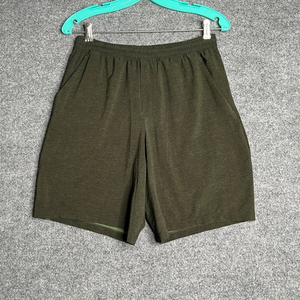 Lululemon Mens Athletic Shorts Olive Green Heathered Size M Active